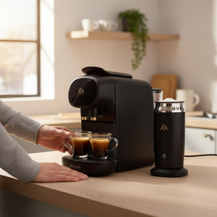 اسپرسو ساز ۸۰۰ میلیلیتر فیلیپس مدل Barista Sublime به همراه کف شیرساز لور