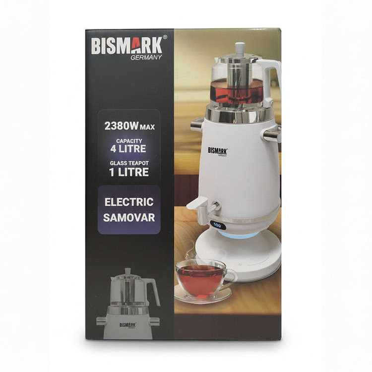 سماور برقی و دیجیتال 2380 وات بیسمارک مدل BM391 ظرفیت 4 لیتر