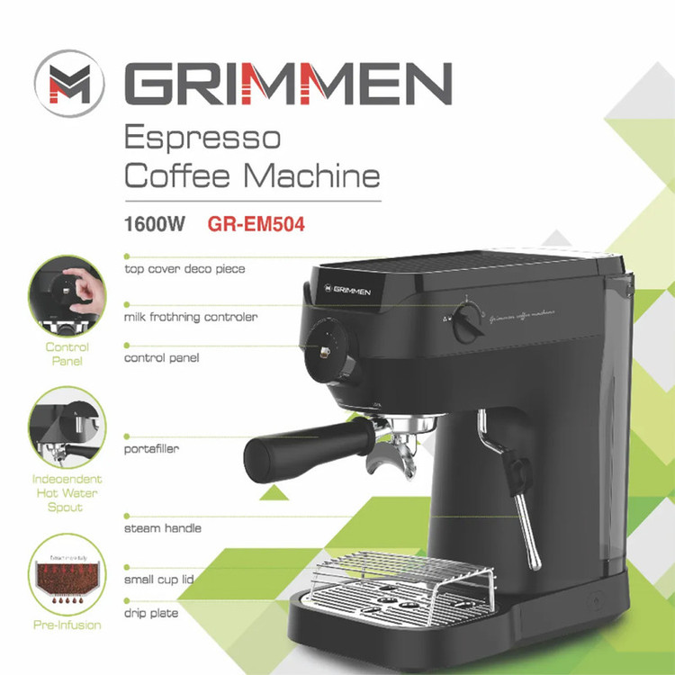 اسپرسو ساز 1800 میلیلیتر گریمن مدل GR-EM504