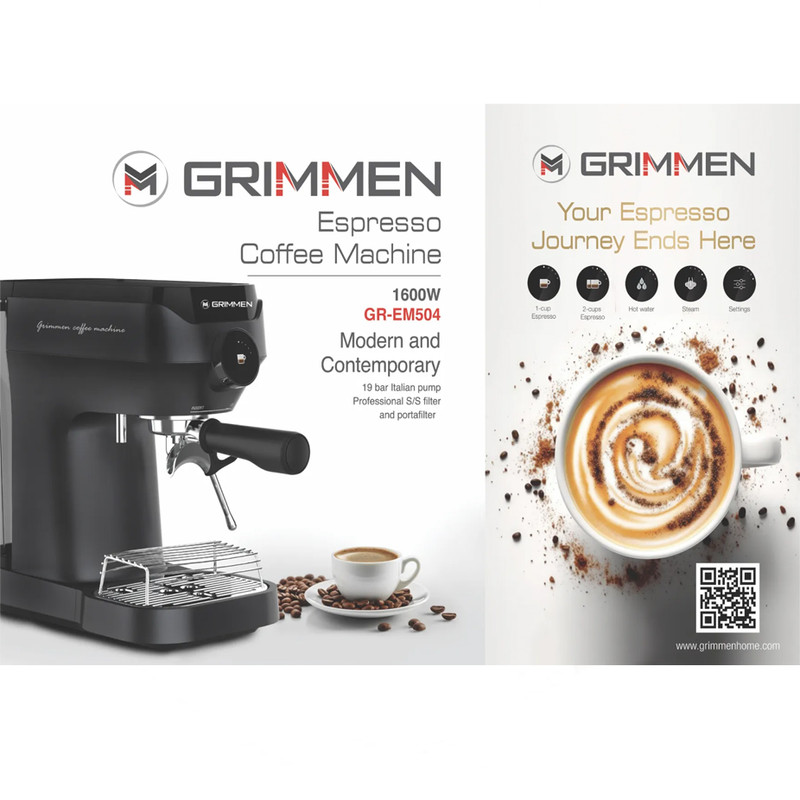 اسپرسو ساز 1800 میلیلیتر گریمن مدل GR-EM504