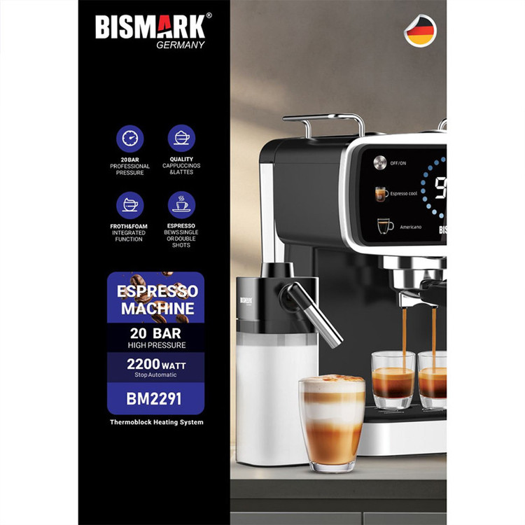 اسپرسو ساز 1000 میلیلیتر بیسمارک مدل BM2291