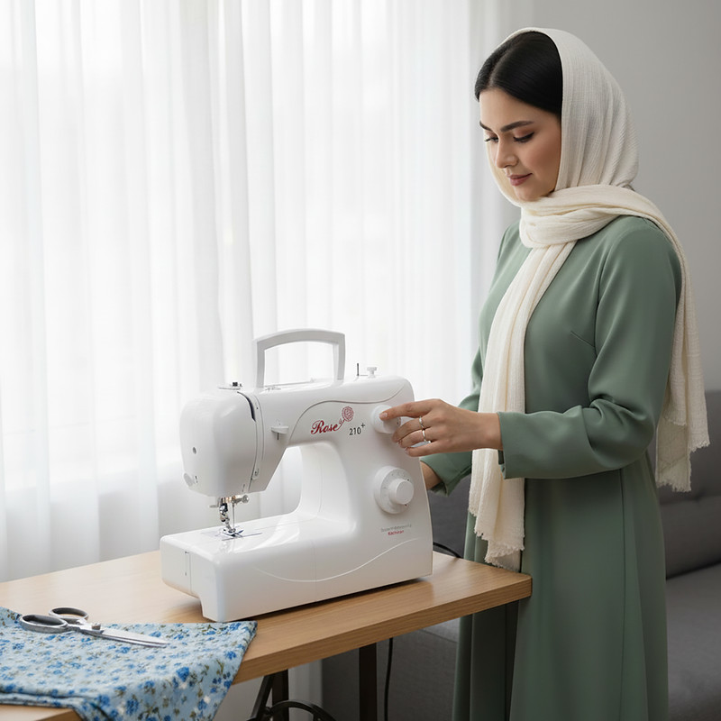 چرخ خیاطی کاچیران مدل رز 210 پلاس