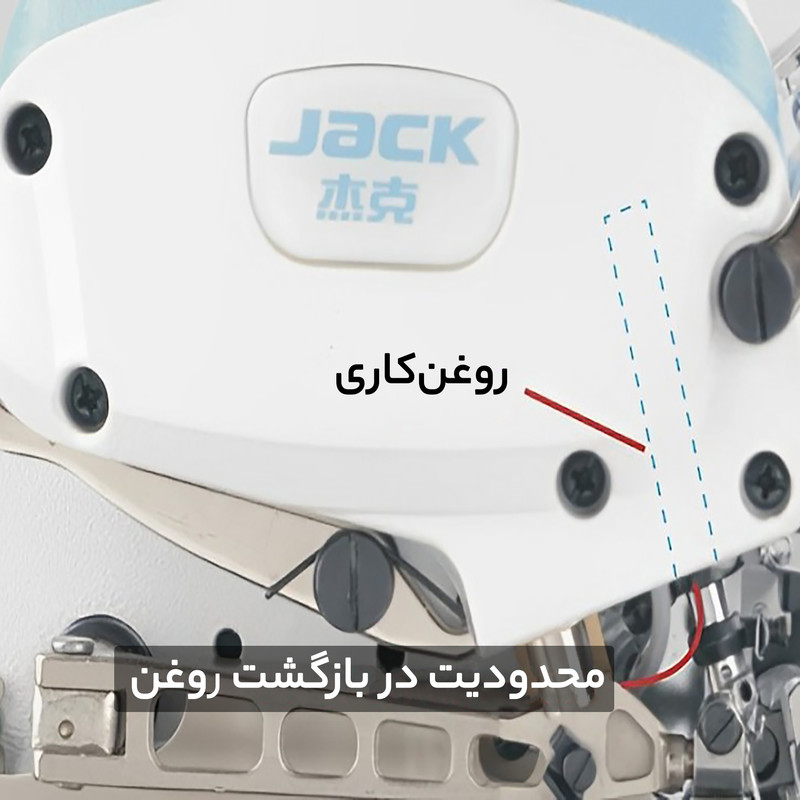 چرخ خیاطی صنعتی سردوز سه نخ جک مدل E4-3 به همراه میز و پایه