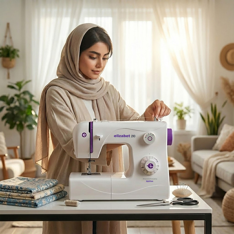 چرخ خیاطی کاچیران مدل elizabet210