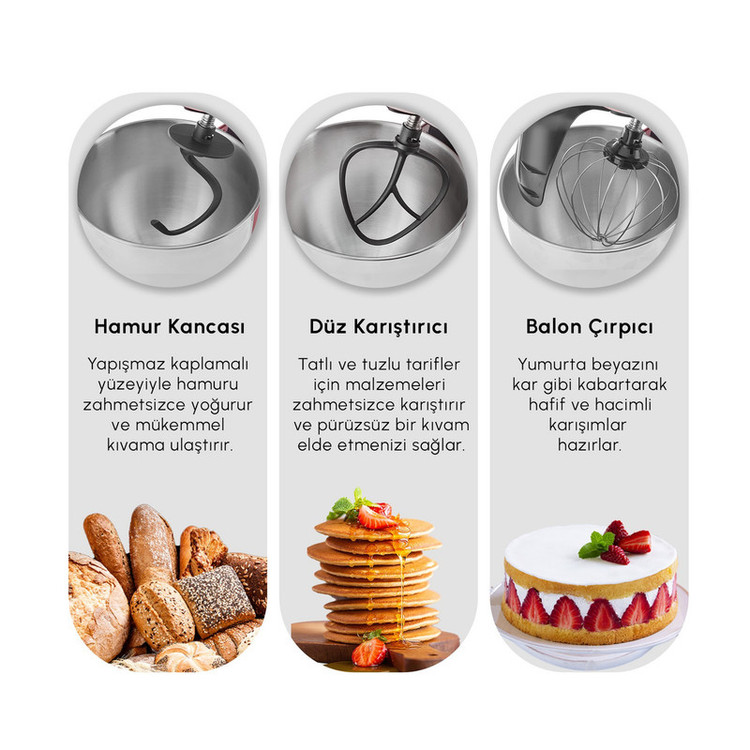 همزن کاسهدار 7 لیتری کاراجا مدل Mastermaid Chef Ultra
